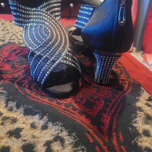 Elegant Black and Silver Women's Heels